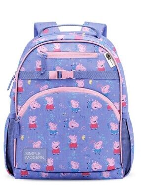 Simple Modern Fletcher Medium Kids' Purple Peppa Pig Backpack
